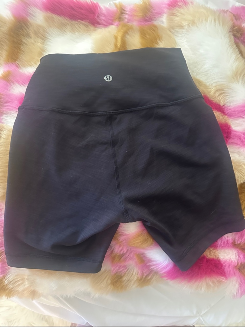 lululemon athletica Black Marled Bike Shorts